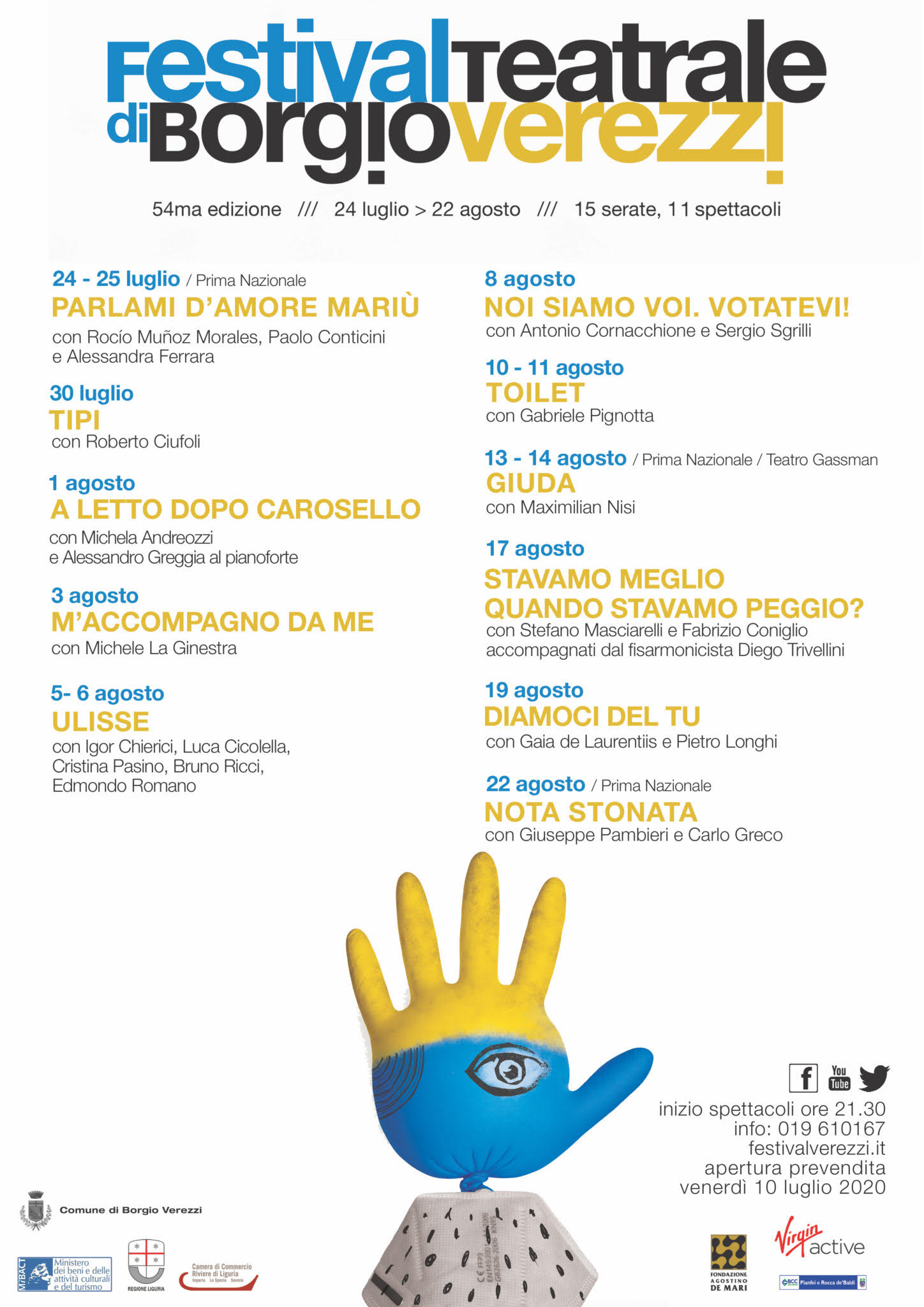 Festival Teatrale Di Borgio Verezzi Fondazione De Mari calendario teatro borgio verezzi 2021