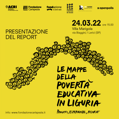 “Le mappe della povertà educativa in Liguria”: giovedì 24 marzo un evento per presentare il report
